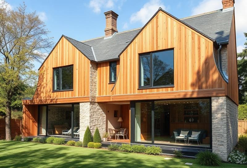 Extension en ossature bois d'une maison girondine